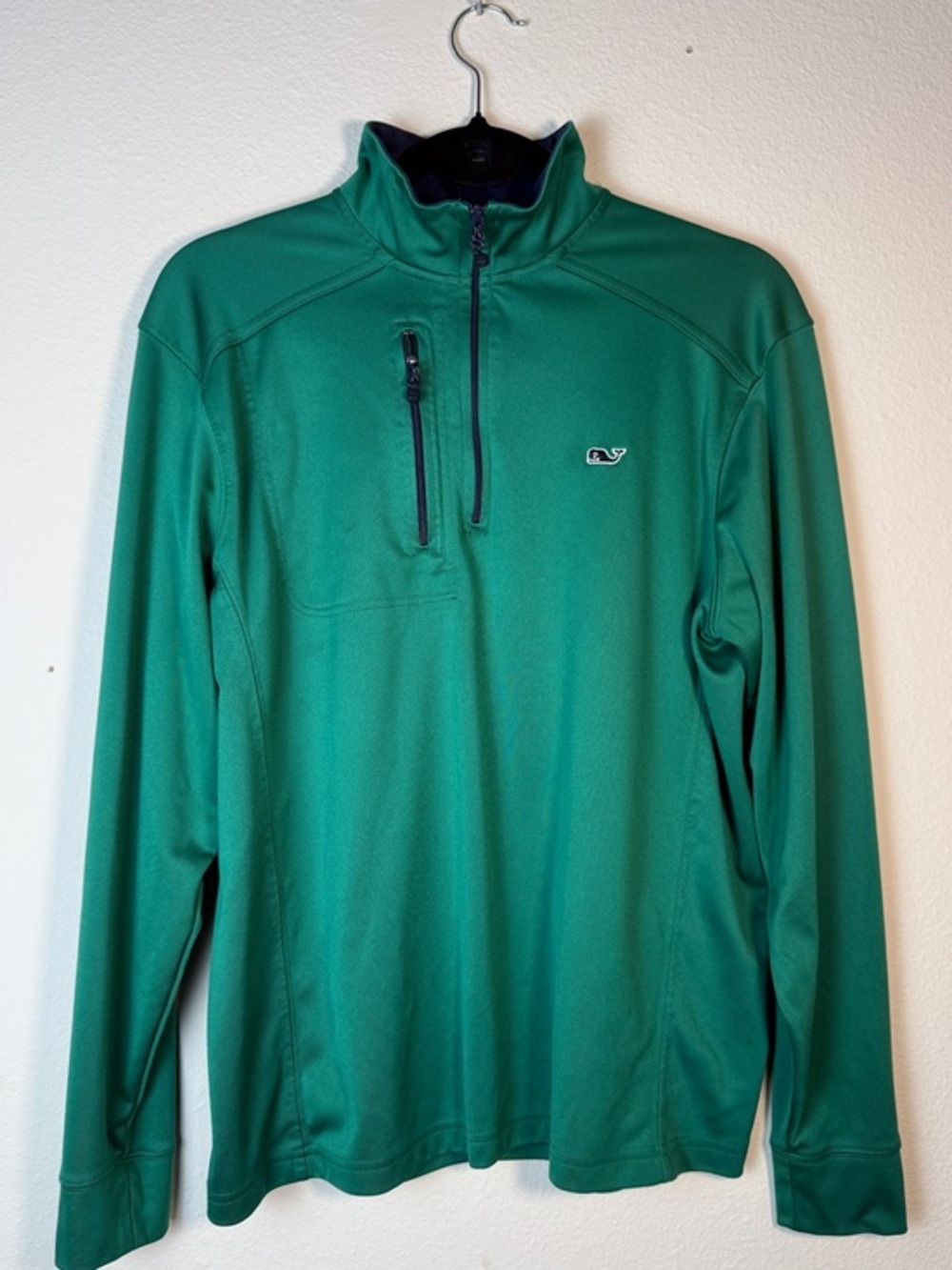 Vineyard Vines 1/4 Zip Pullover Jacket Men Small S Green Performance Golf Pocket